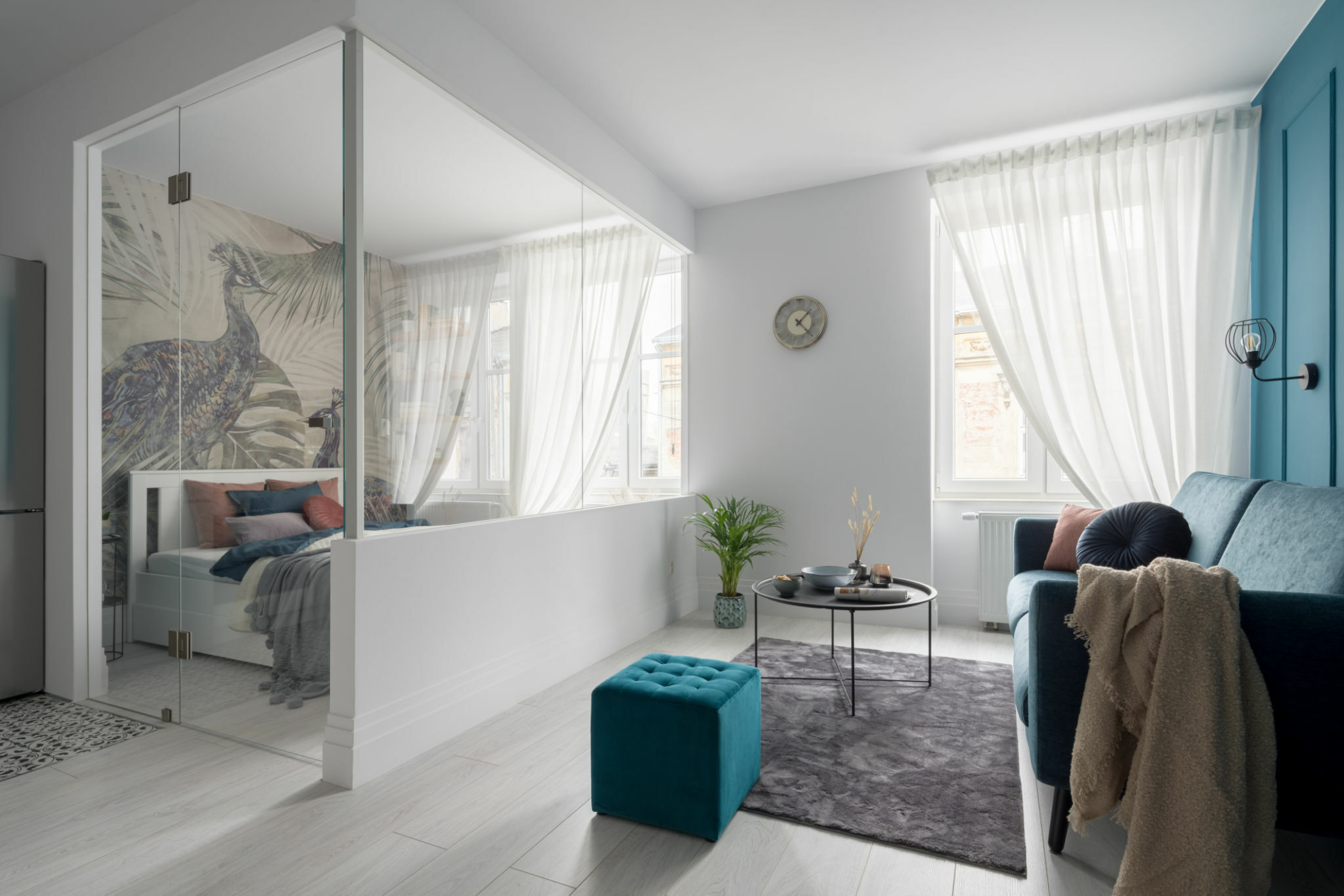 https://www.istockphoto.com/photo/glazed-bedroom-in-elegant-studio-apartment-gm1290313551-385742622?phrase=Eclectic+Bedroom+Design